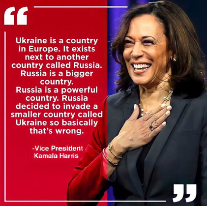 Kamala explains Ukraine's strategic situation as she understands it