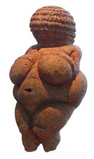 Venus of Willendorf fertility fihure 24,000 BC -S. Zucker for Vienna Museum