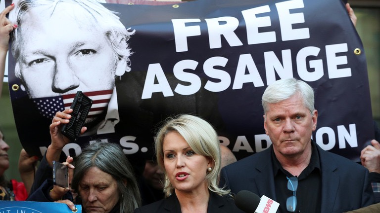 WikiLeaks editor Kristinn Hrafnsson and Assange lawyer Jennifer Robinson -Hannah McKay:Reuters