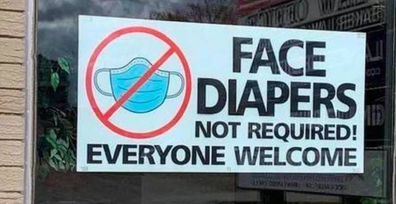 Face Diapers Not Required
