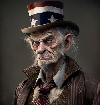 Uncle Sam is aging